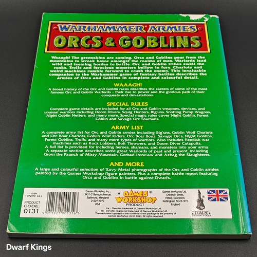 Orcs Goblins Armies Supplement Paperback Warhammer 4th Edition 1993 C - Picture 2 of 13