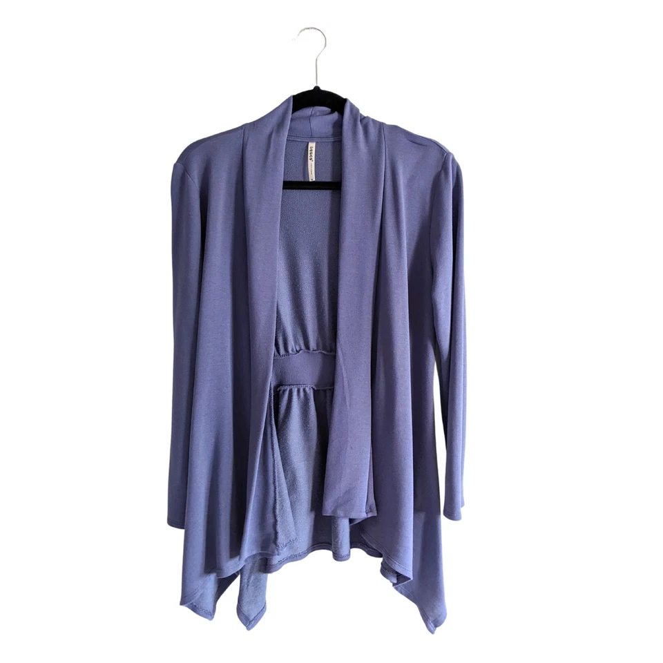 Cárdigan Tresics Azul Cascada, Frente Abierto, Talla S Foto 3 de 4