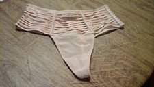 Victoria's Secret Luxe Lingerie High Waist Thong, Champagne, Small