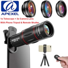 APEXEL Zoom Optical HD Lens Monocular Telescope Tripod Clip for Cell Phone