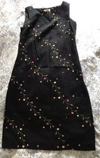 Talbots Floral Midi Dress | Black Floral | Women’s Size 6 100%Cotton