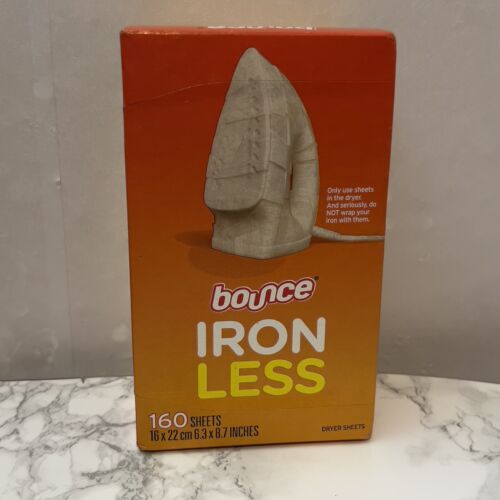 BOUNCE Box Of Iron Less Outdoor Fresh Dryer Sheets 160 Pack Rare Fights Wrinkles