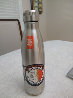 ROUGHNECK COPPER DOUBLE WALL INSULATED FLASK 16 OZ BOTTLE STAINLESS STEEL 