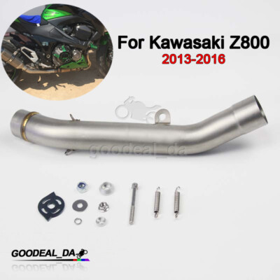 トップス mid Slip On For Kawasaki Z800 2013-2016 Motorcycle Exhaust Mid