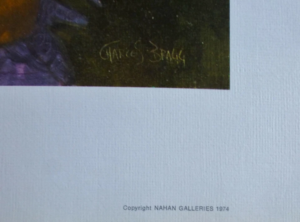 CHARLES BRAGG (1931-2017) YEMA-El acertijo Litografía Firmada 1974 Arte Artista de Estados Unidos Foto 3 de 3