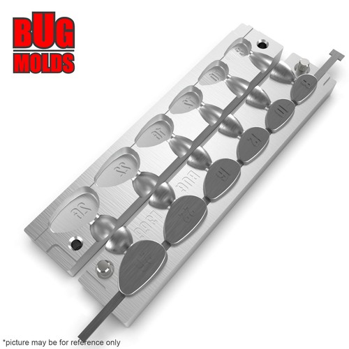 Molde de pesca de aluminio molde de pesca señuelo para hacer moldes de plomo cabeza de pez hundidor - Imagen 2 de 6