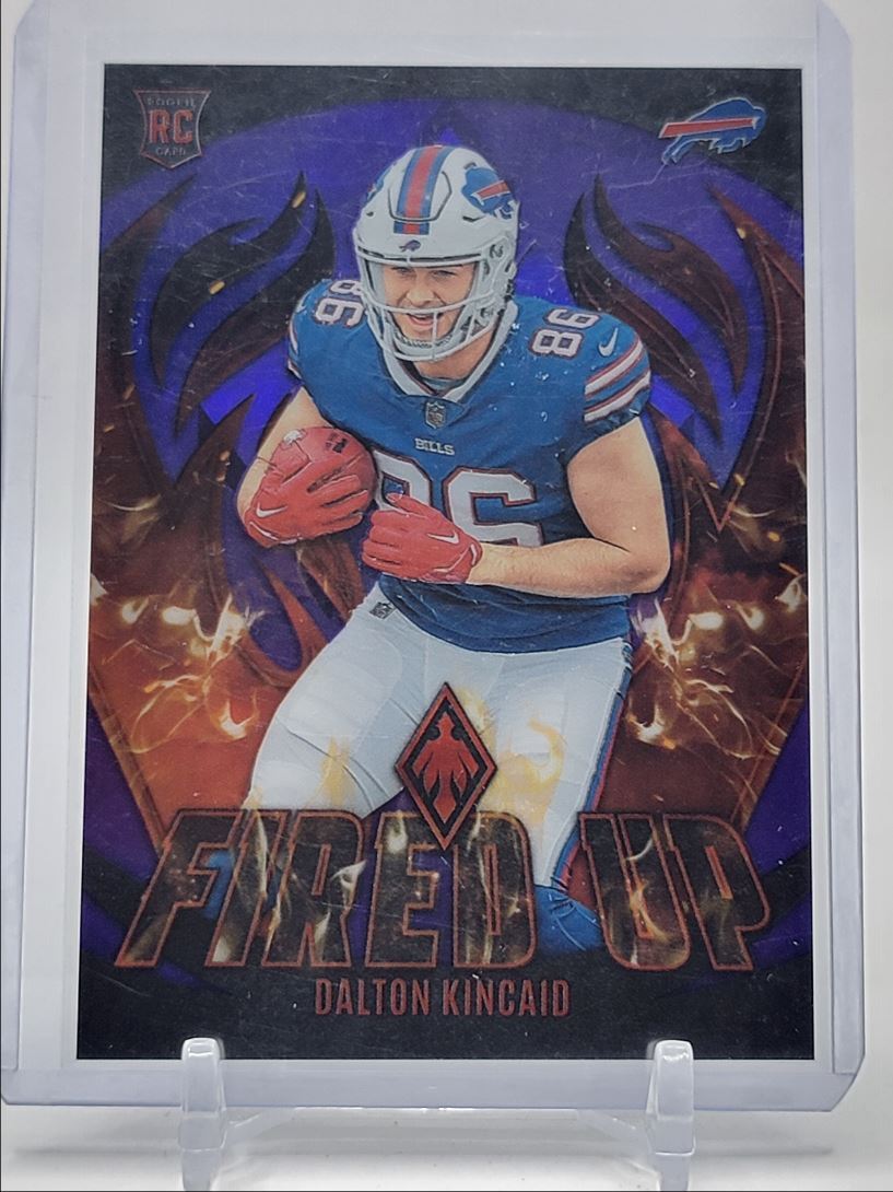 DALTON KINCAID 2023 PHOENIX FIRED UP FOOTBALL ROOKIE PURPLE RC /99 Q2794