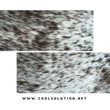Cowhide Leather Sheets, Black Salt and Pepper, Hair on Hide , Cut to size