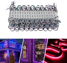 10-2000ft 3 LED Module SMD 5050 RGB White Waterproof Light Strip Sign Design 12V