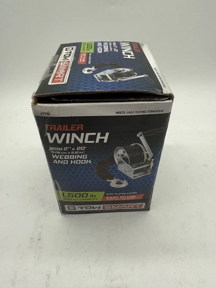 TowSmart 1.500 lb., 2 pulgadas Cabrestante de remolque manual x 20 ft Foto 3 de 4