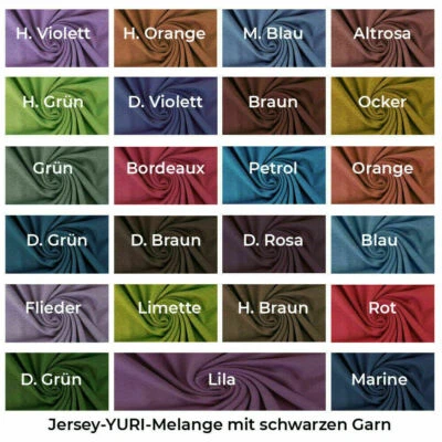 STOFFTREFF SANTI Hochwertiger Jersey-YURI-Melange-Schwarzer Garn-150 cm breit-220 g/QM