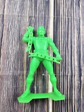 Vintage 60s Original Marvel Plastic Marx Comic Super Hero Iron Man Green Figure