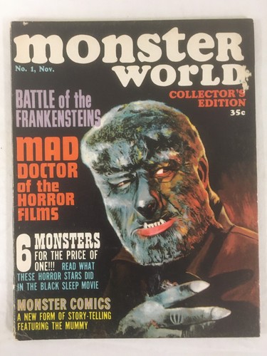 Monster World Ausgabe # 1 November 1964 FN-5.5, komplett, fest bindend, saubere Seiten