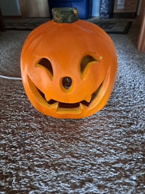 1998 The Paper Magic Group Vintage Halloween Jack-O-Lantern Pumpkin Blow Mold 8''