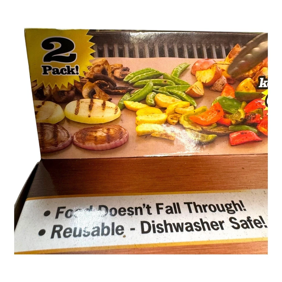 Paquete de 2 alfombrillas para parrilla y hornear de cobre Yoshi - Juego de 2 antiadherentes reutilizables para horno de barbacoa Foto 4 de 4