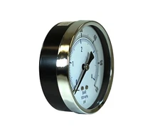 Dry Center Back Mount Pressure Gauge with 3.5" Dial, 0-60 PSI, 1/4" Male NPT