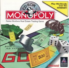Vintage Monopoly CD-ROM PC, 1996, Hasbro  No Rear Cover Art 