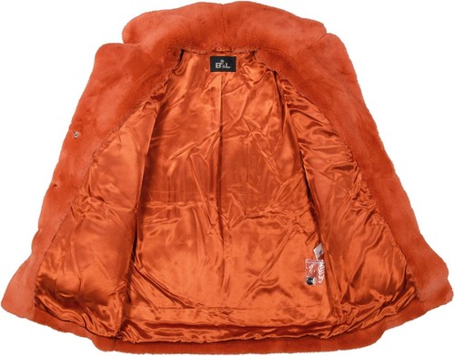 NEU! Blümlein & Lang Damen Kurzmantel Fake Fur 'Elfie' terra (orange) , Gr. 40 - Bild 6 von 7