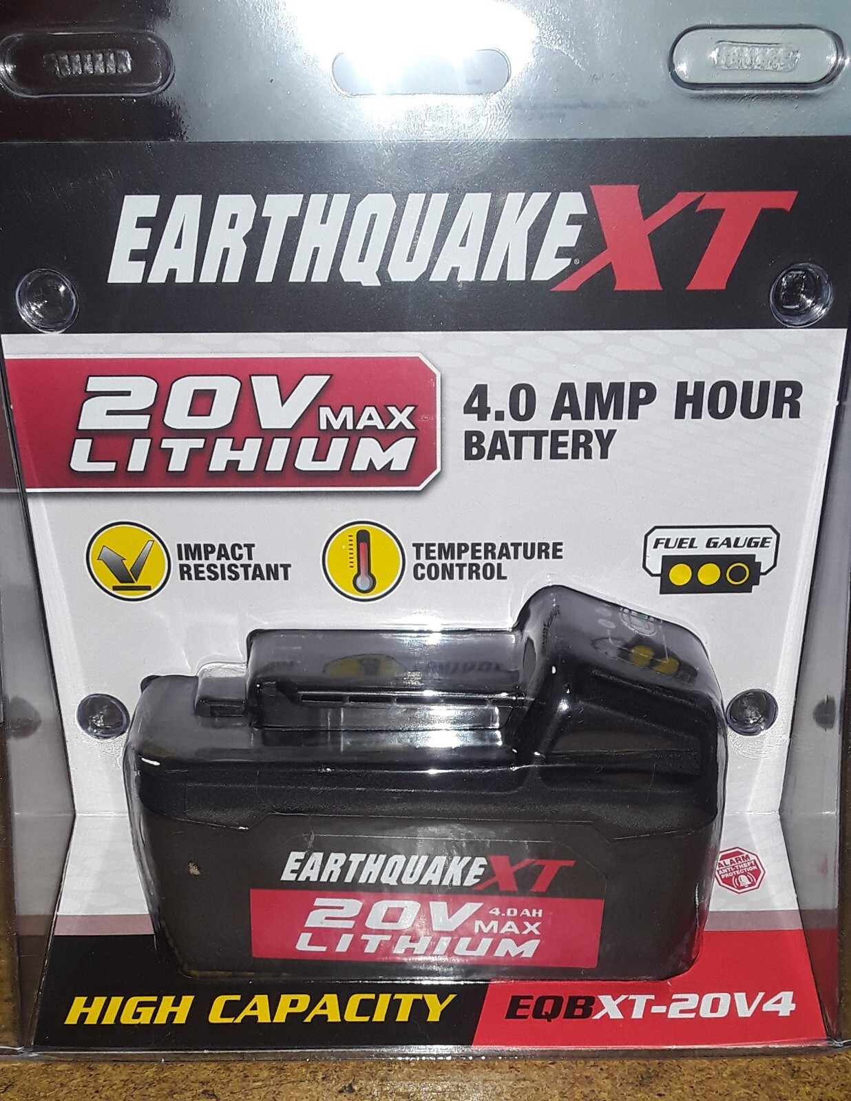 Earthquake XT 20V Max Lithium High Capacity 4Ah Battery EQBXT20V4