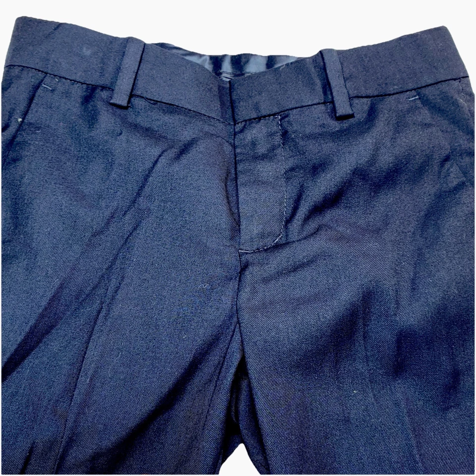 Traje Pantalones de vestir H&M azul marino para niños talla 8-9Y cintura ajustable Foto 2 de 4