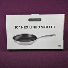 Servappétit 10" Hex Lined Skillet Stainless Steel Nonstick Frying Pan