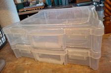 2 X ARTBIN SUPER SATCHEL 1 COMPARTMENT STORAGE CASE - USED EXCELLENT