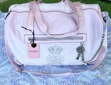 New Pink Juicy Couture Duffel Bag Large Travel Purse Weekender