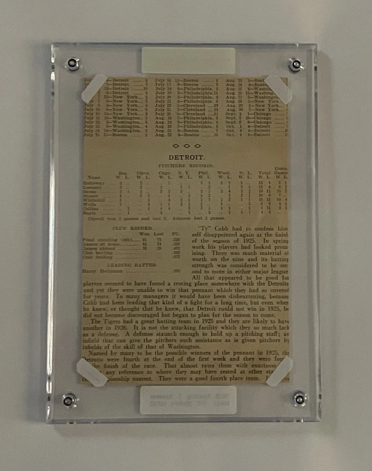 1926 Spalding Magazine Cutout T. Speaker/Ty Cobb NASA 9.5 Cleveland/Detroit HOF - Image 3 of 4