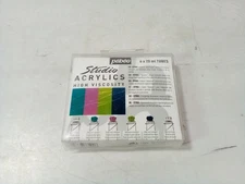 Pebeo Studio Acrylics High Viscosity Paint Dyna Iridescent Set 6 x 20ml
