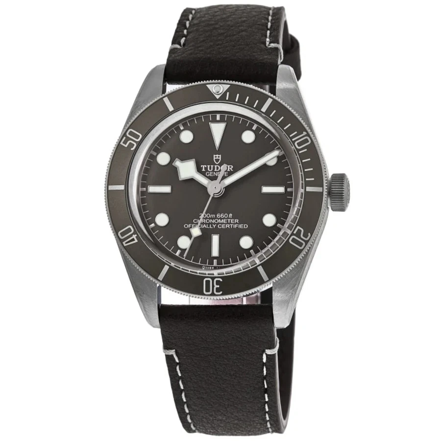 Nuevo reloj para hombre Tudor Black Bay Fifty-Eight de cuero de plata 925 M79010SG-0001