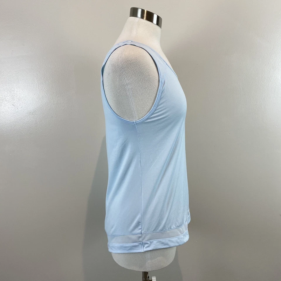 Женская майка Zella среднего размера для активного отдыха синяя разделенная спортивная без рукавов Q11 - Изображение 4 из 4