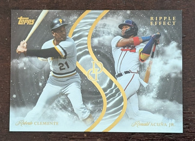2024 Topps Dynamic Duals Ripple Effect Ronald Acuña Jr., Roberto Clemente #RE-01