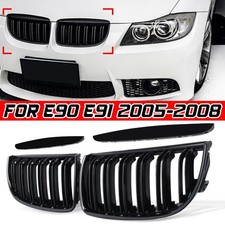 For Bmw 3 Series E90 E91 05-08 Gloss Black Double Slat Front Kidney Grill Grille For Bmw 3 Series E90 E91 05-08 Gloss Black Double Slat Front Kidney Grill Grille