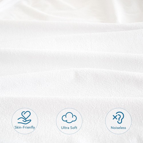 Queen Mattress Protector Waterproof Cover Absorbent Fitted Sheet up - 18'' De... - Picture 2 of 7