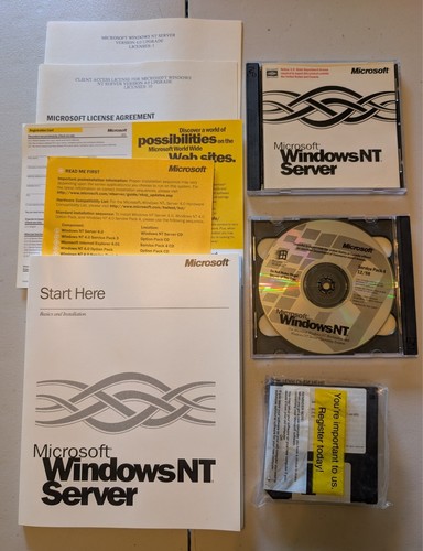 Microsoft Windows NT Server 4.0 Retail Box papers front page Promo edition - Picture 2 of 2