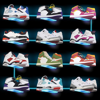 12 Pack Color Changing Floating Shoe Display Shelves with Lights