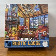 Ceaco Jigsaw Puzzle; Log Cabin Retreat; Rustic Lodge series; 1000 pc Complete