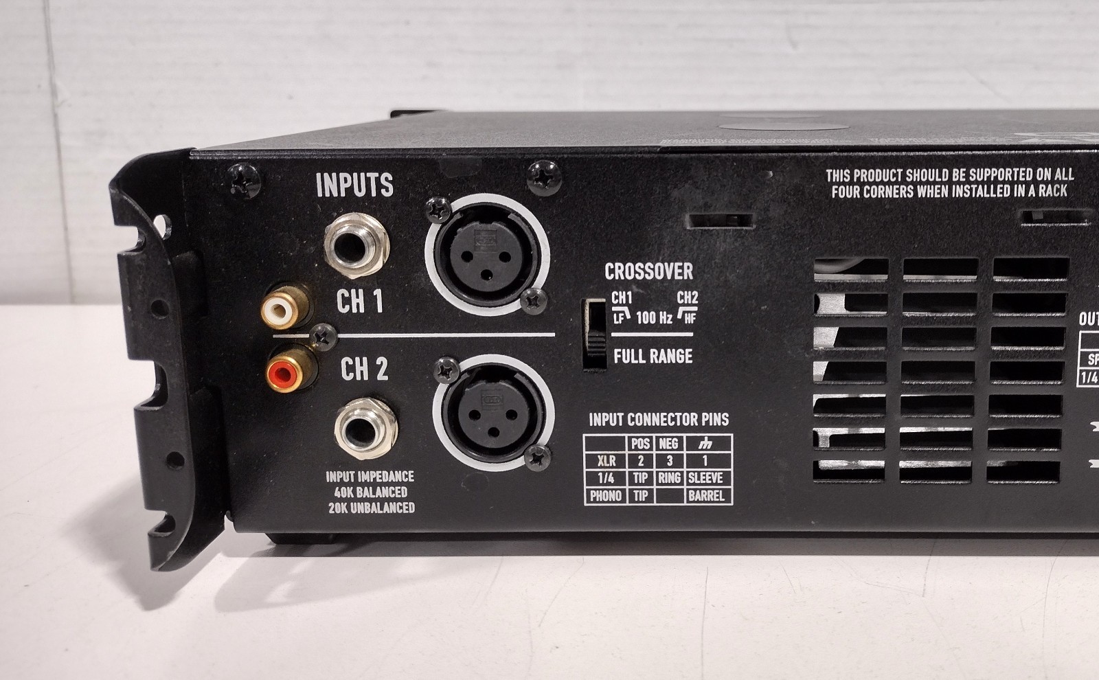 QSC GX3 Two Channel 425W Per Channel 4Ω Stereo Power Amplifier - Untested