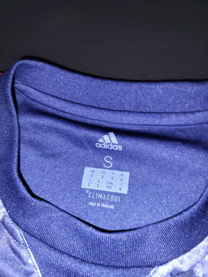 Camiseta de fútbol azul pequeña Ajax Amsterdam para hombre Adidas Ziggo ClimaCool Foto 3 de 3