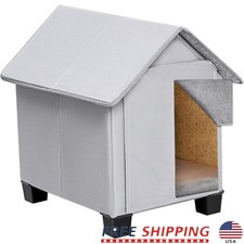 Waterproof Insulated Dog House W/ Anti-Collapse Foldable Design Outdoor Use