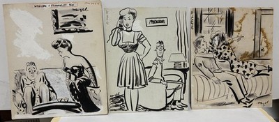 early Bill Wenzel Girlie Cartoons 1940s  Harvey digest cartoon mags Fun Parade
