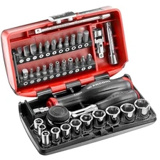 FACOM 1/4 Drive Twist Ratchet Socket Extension Tool Set 6 Points R.360NANO TI