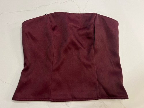 Women's Slim Fit Party Tube Top - A New Day™ Burgundy Size Small