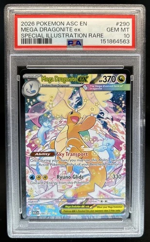 2026 Pokemon Mega Dragonite ex Special Illustration Rare #290/217 PSA 10