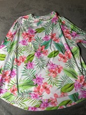 UPF 50 Hurley Women  s Long Sleeve Rash and Sun Guard Tee size L Floral