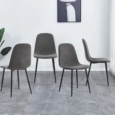 Dining Chairs Set of 4, Modern Mid-Century Style Dining Kitchen Room Upholstered