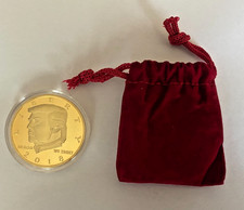 45TH PRESIDENT OF THE UNITED STATES DONALD TRUMP COIN (2018) GOLD COLOUR
