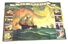 Vtg 1943 Coca Cola Co. Our America Large Poster Transportation Ridges The Ocean
