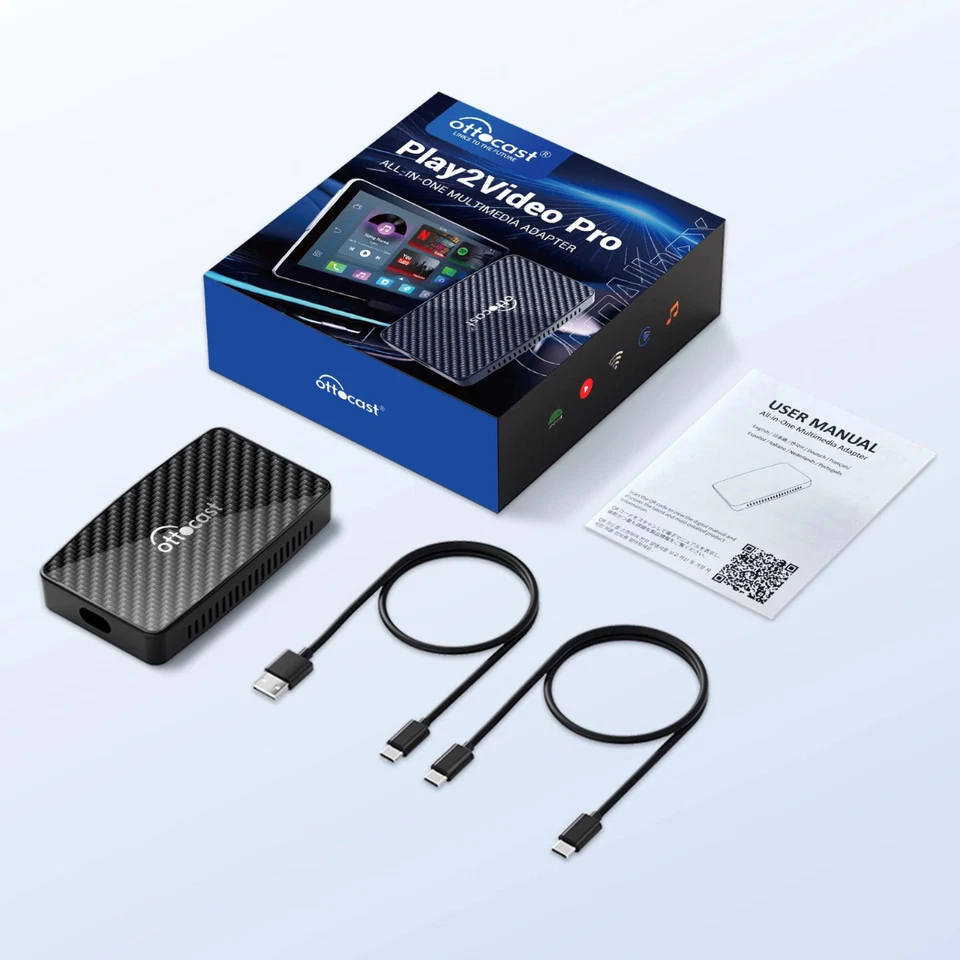 Ottocast Play2Video PRO – Adattatore Wireless per Android Auto e Apple CarPlay - Immagine 2 di 4