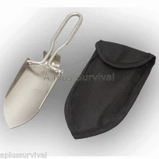 9" Folding Stainless Steel Folding Shovel Trowel Camping Survival Emergency